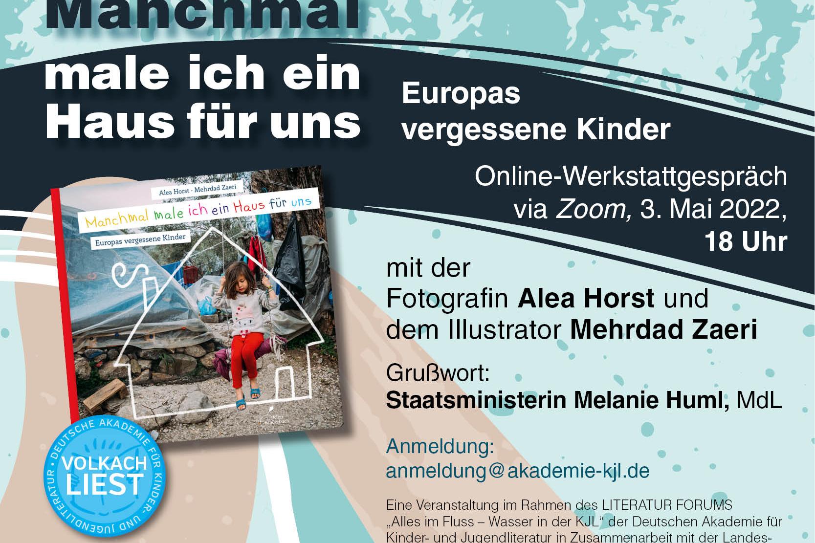 Plakat_OnlineWerkstattgespräch_Manchmal male ich ein Haus für uns